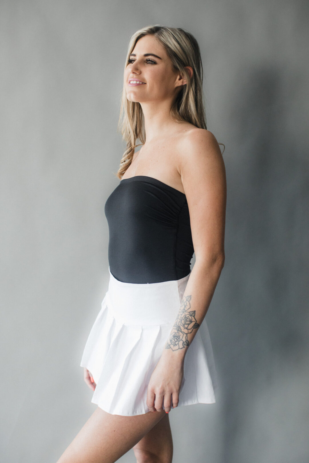 Pleated Padel Skort - White