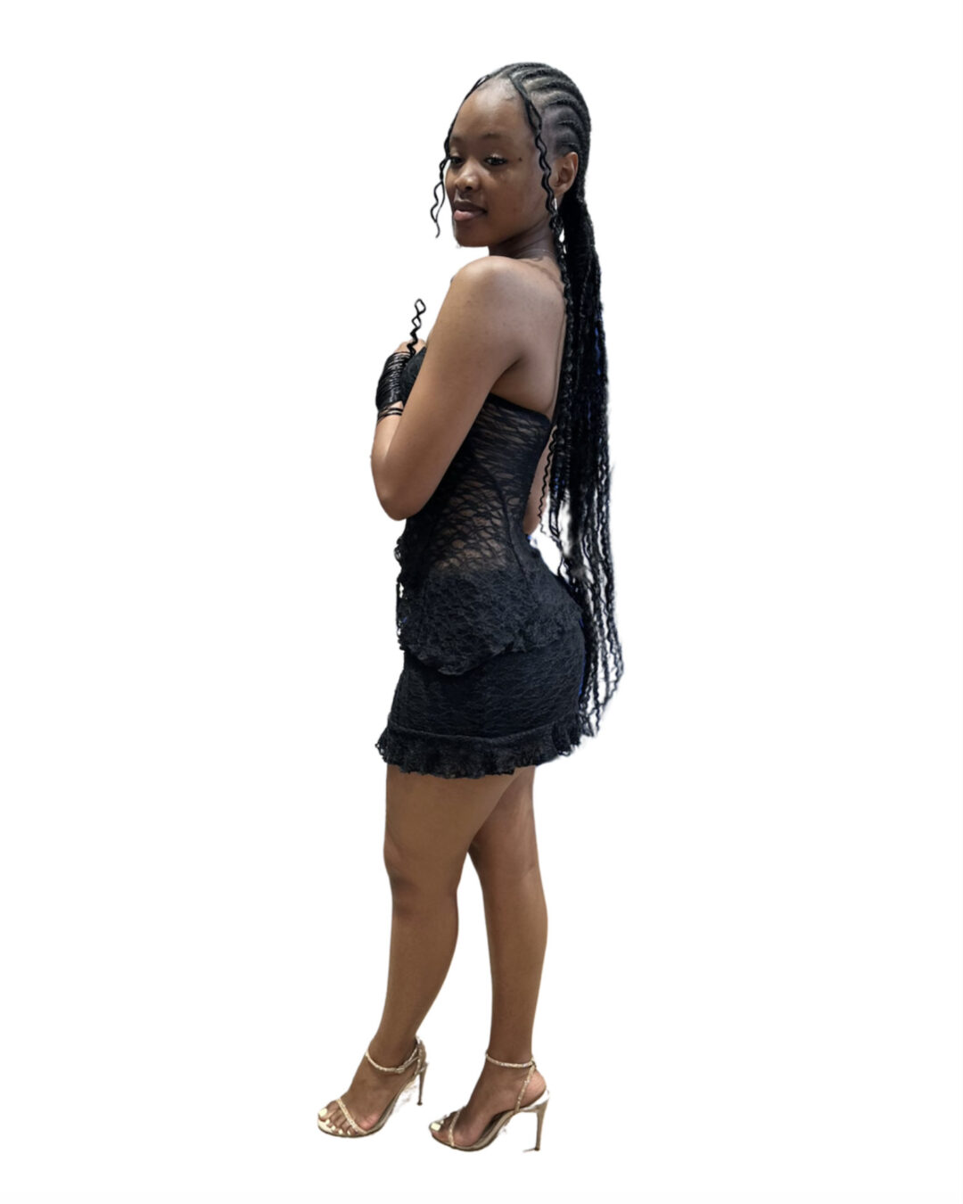 Lace Mini Skirt - Black