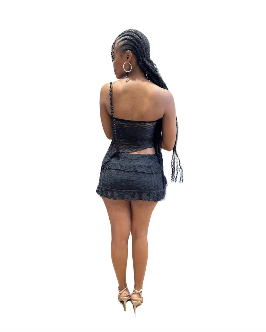 Lace Mini Skirt - Black