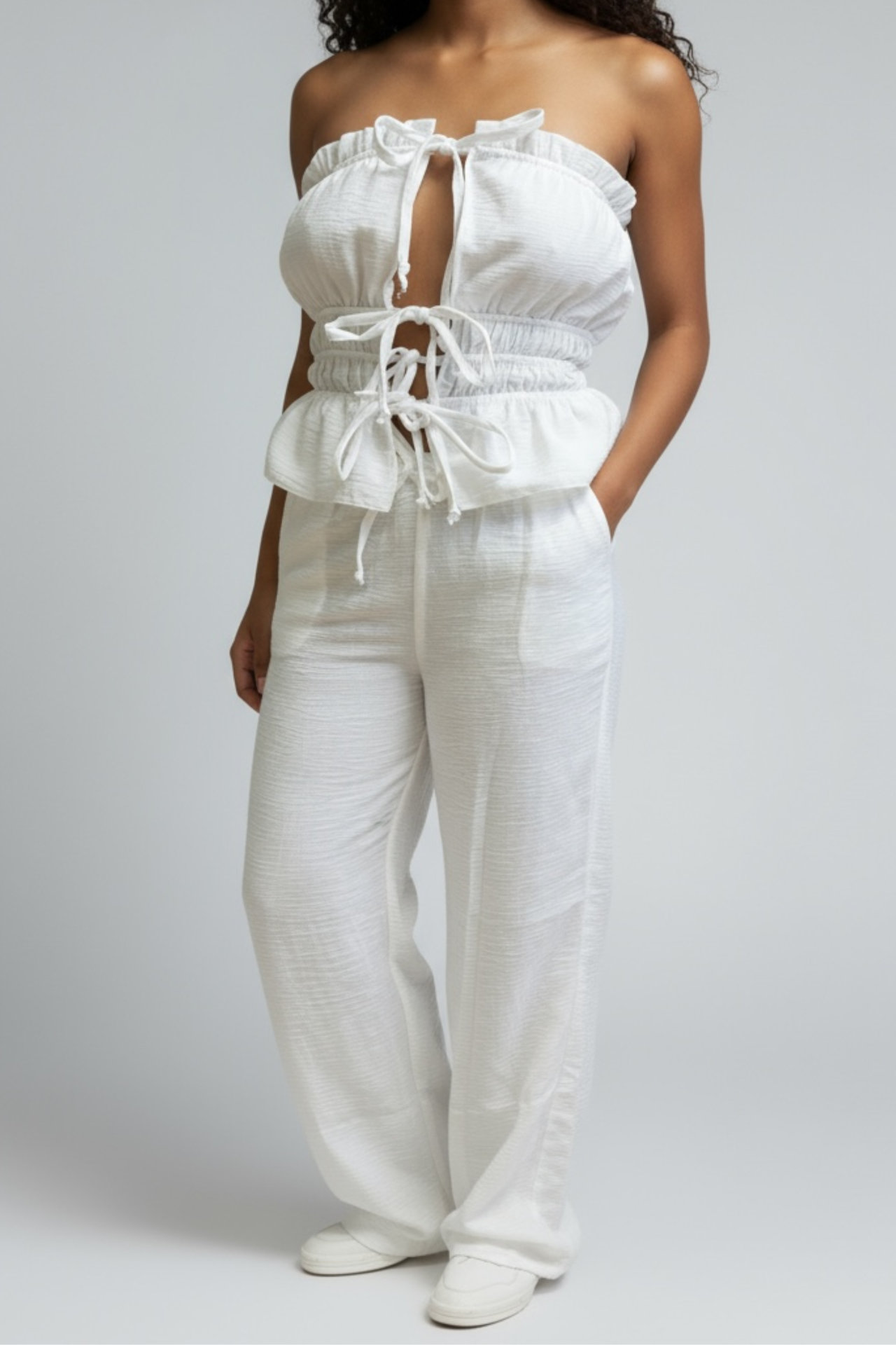 2 Piece Pants Set - Stone