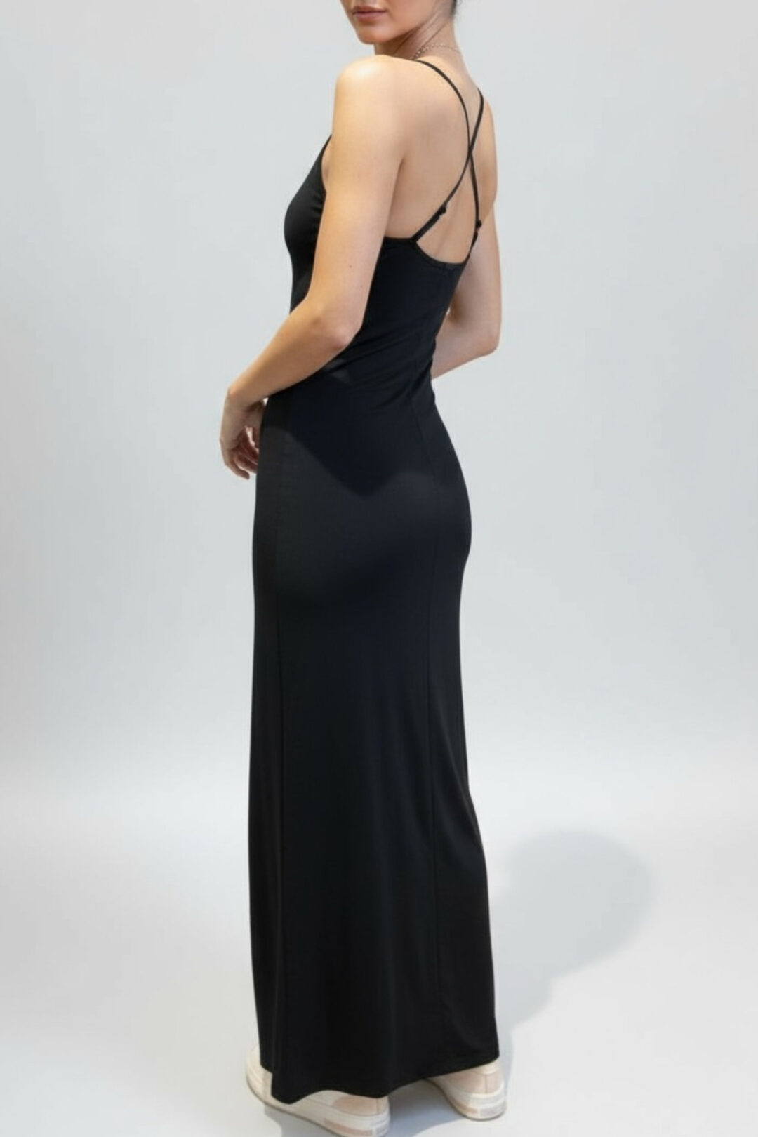 X Back Dress - Black