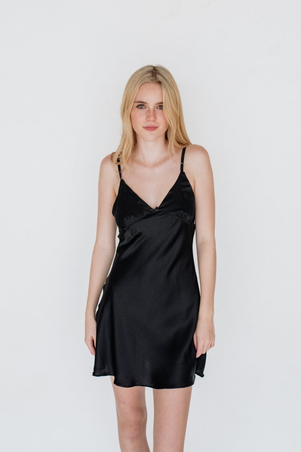 Sexy Satin Nightie - Black - Zip-Code Clothing