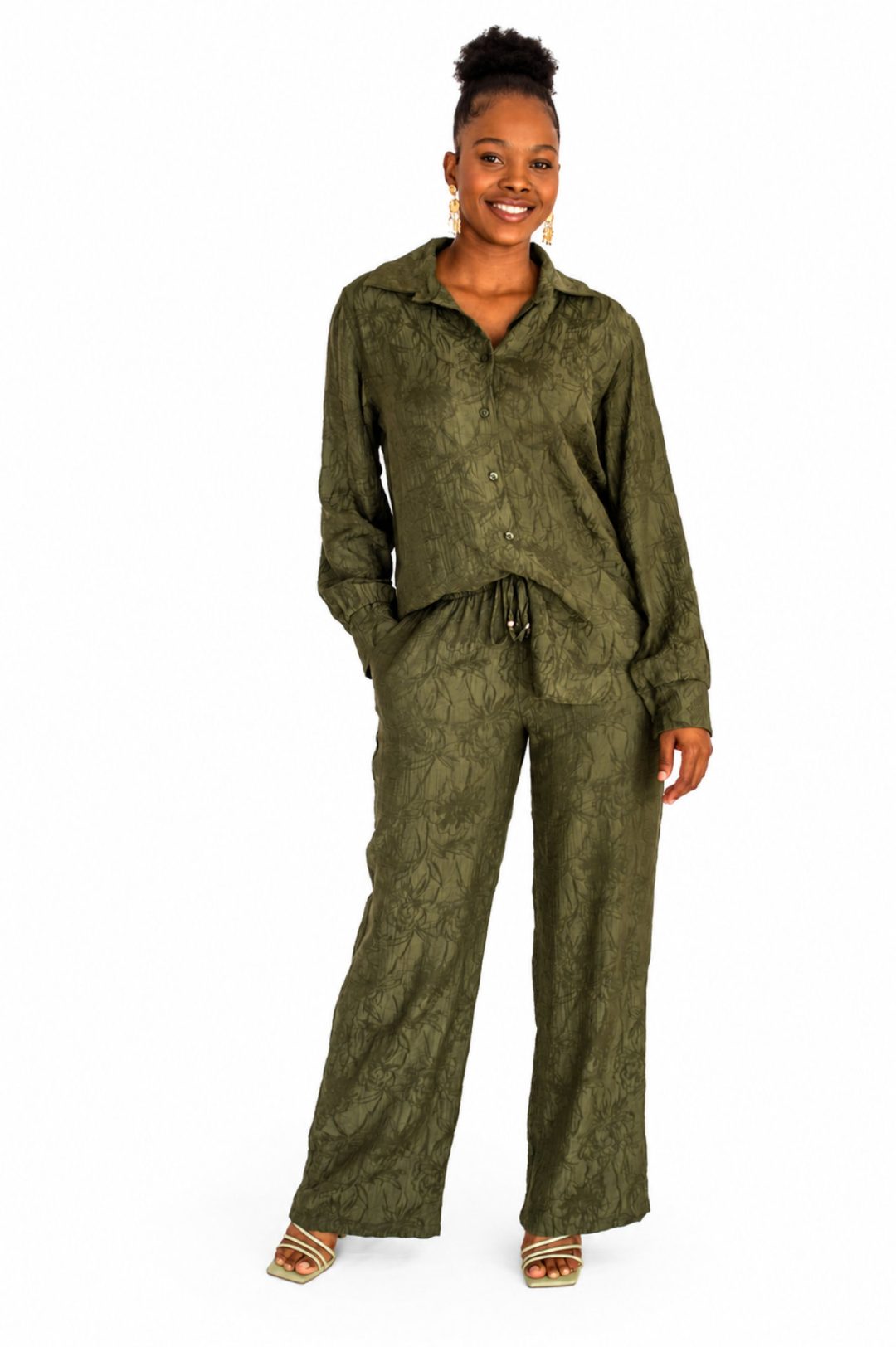 2 Piece Pants Set - Olive