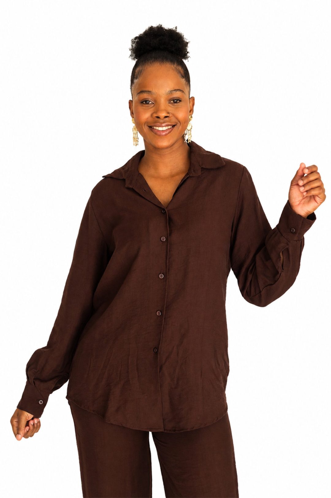 2 Piece Pants Set - Chocolate
