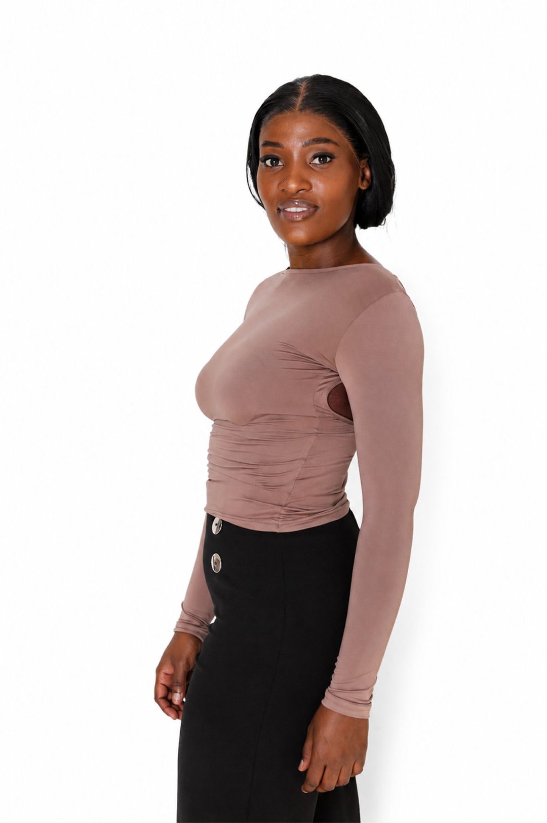 Open Back Top - Taupe