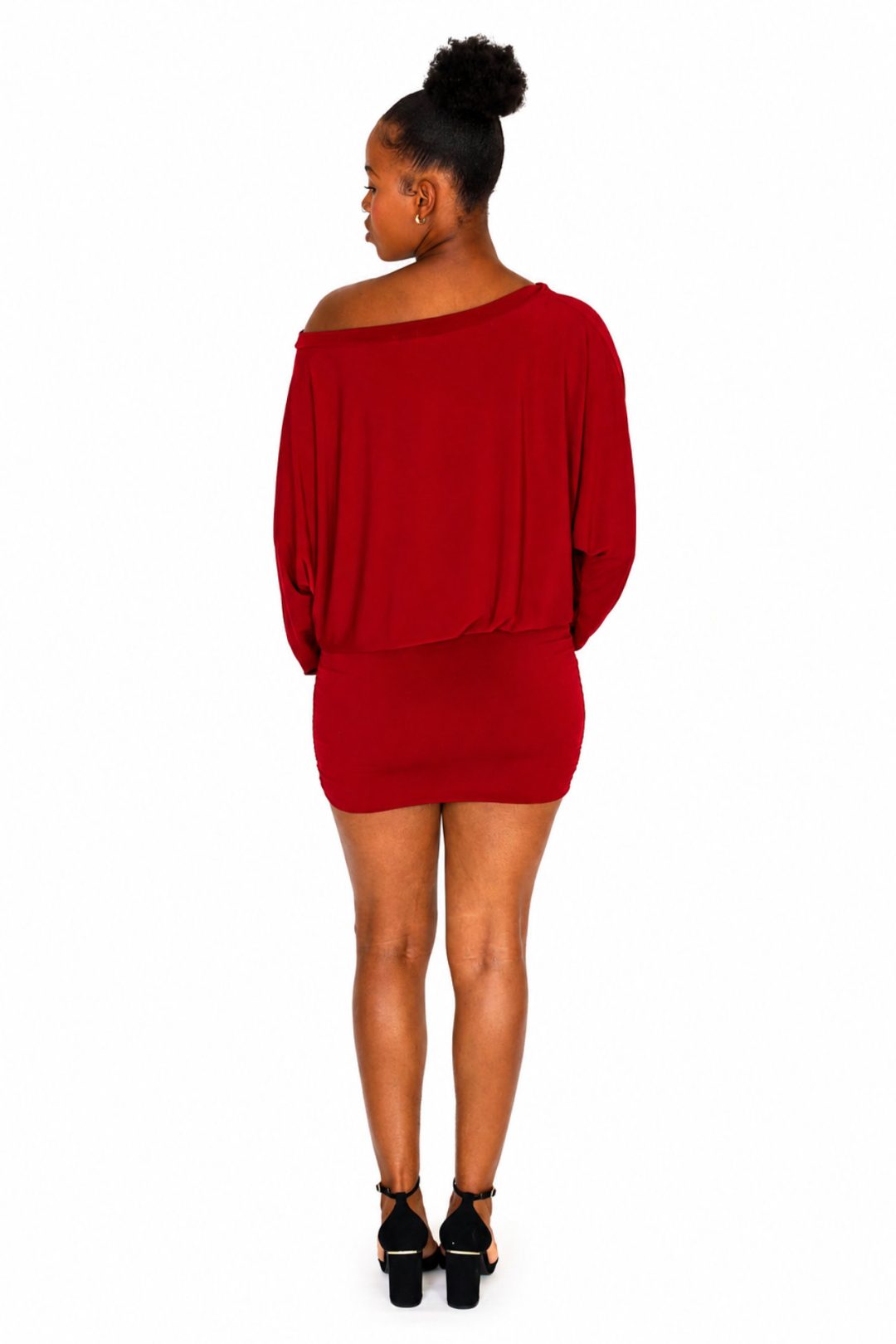 Batwing Dress - Wine