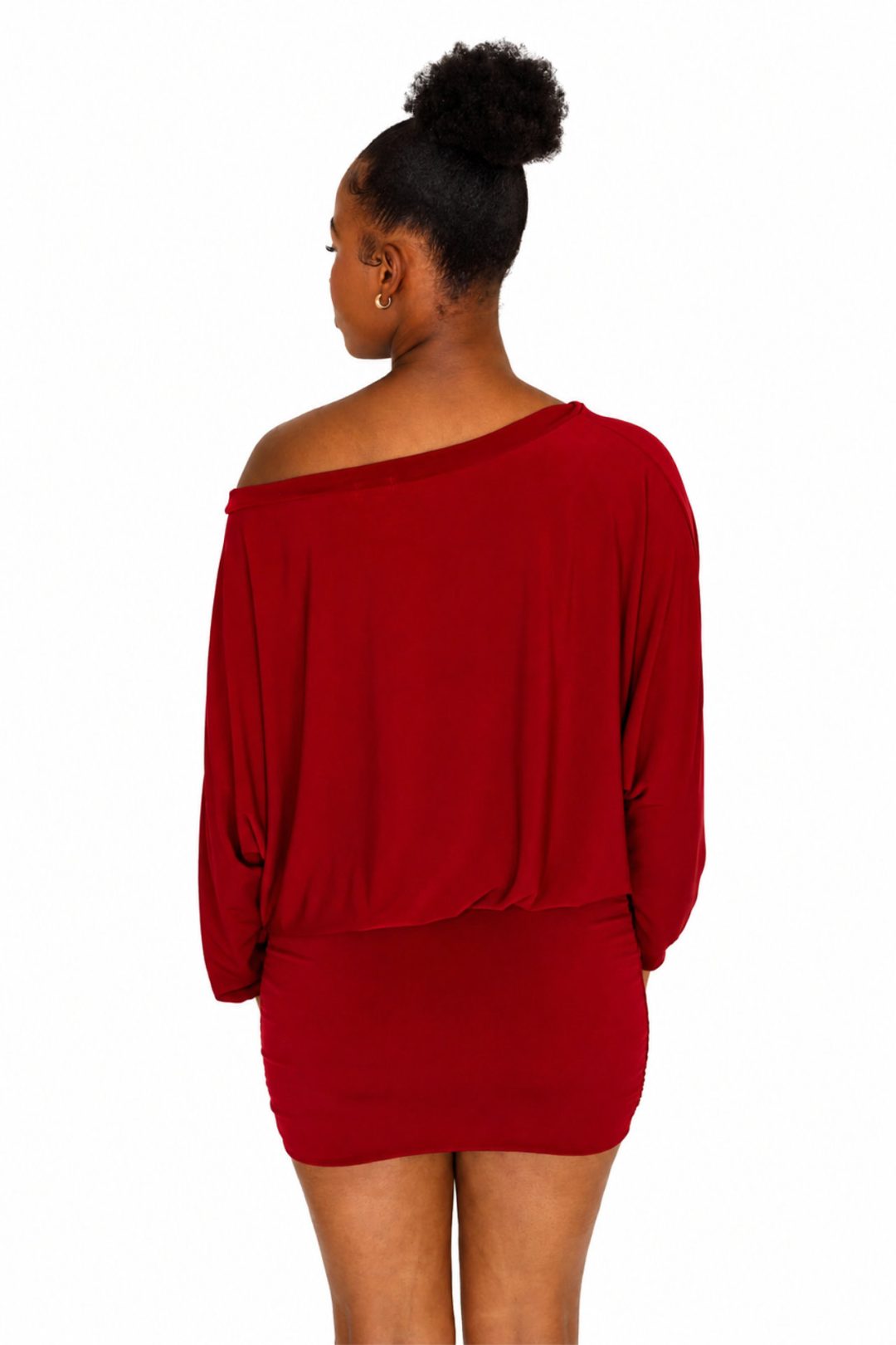 Batwing Dress - Wine