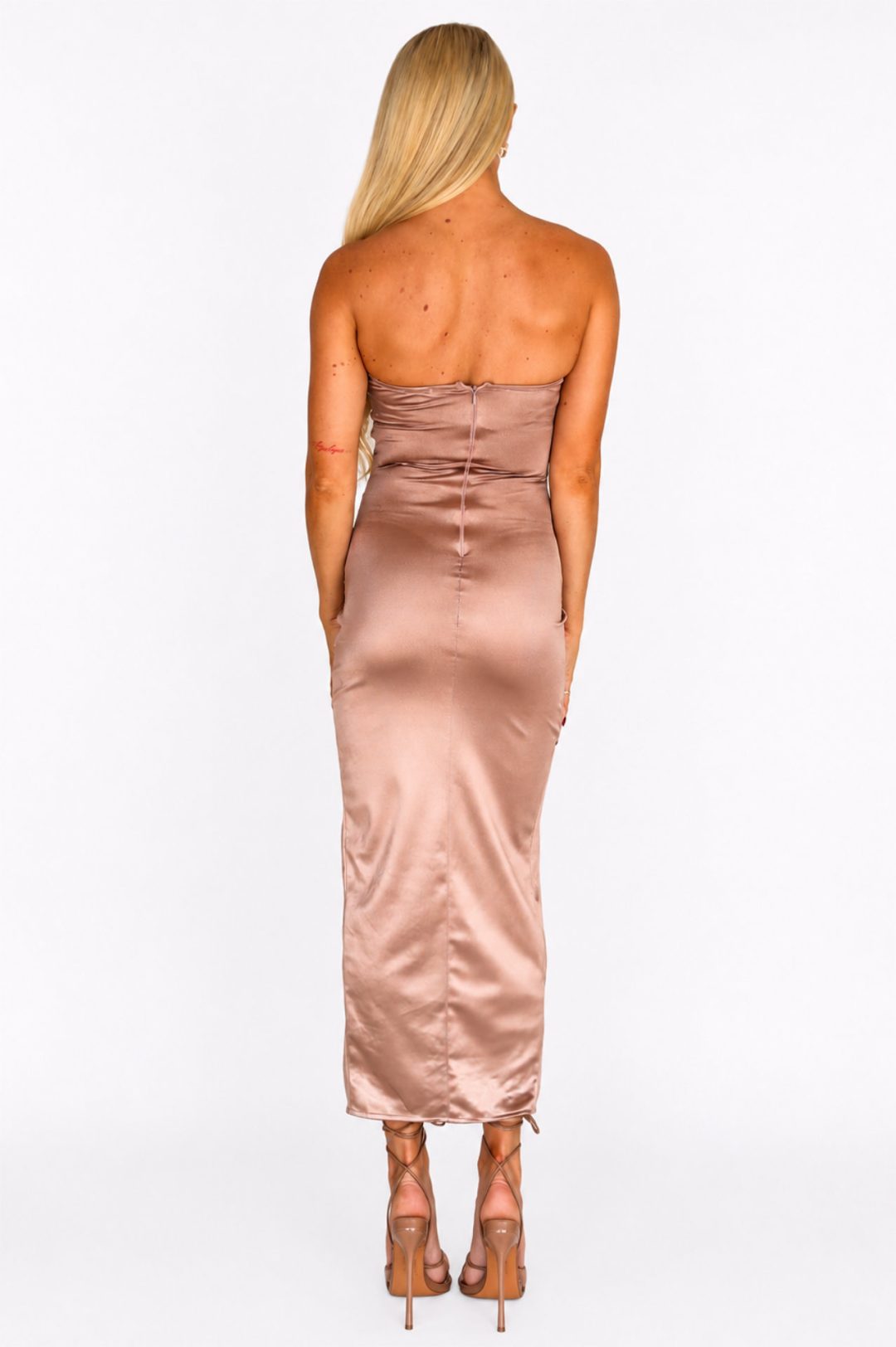 Strapless Cocktail Dress - Espresso