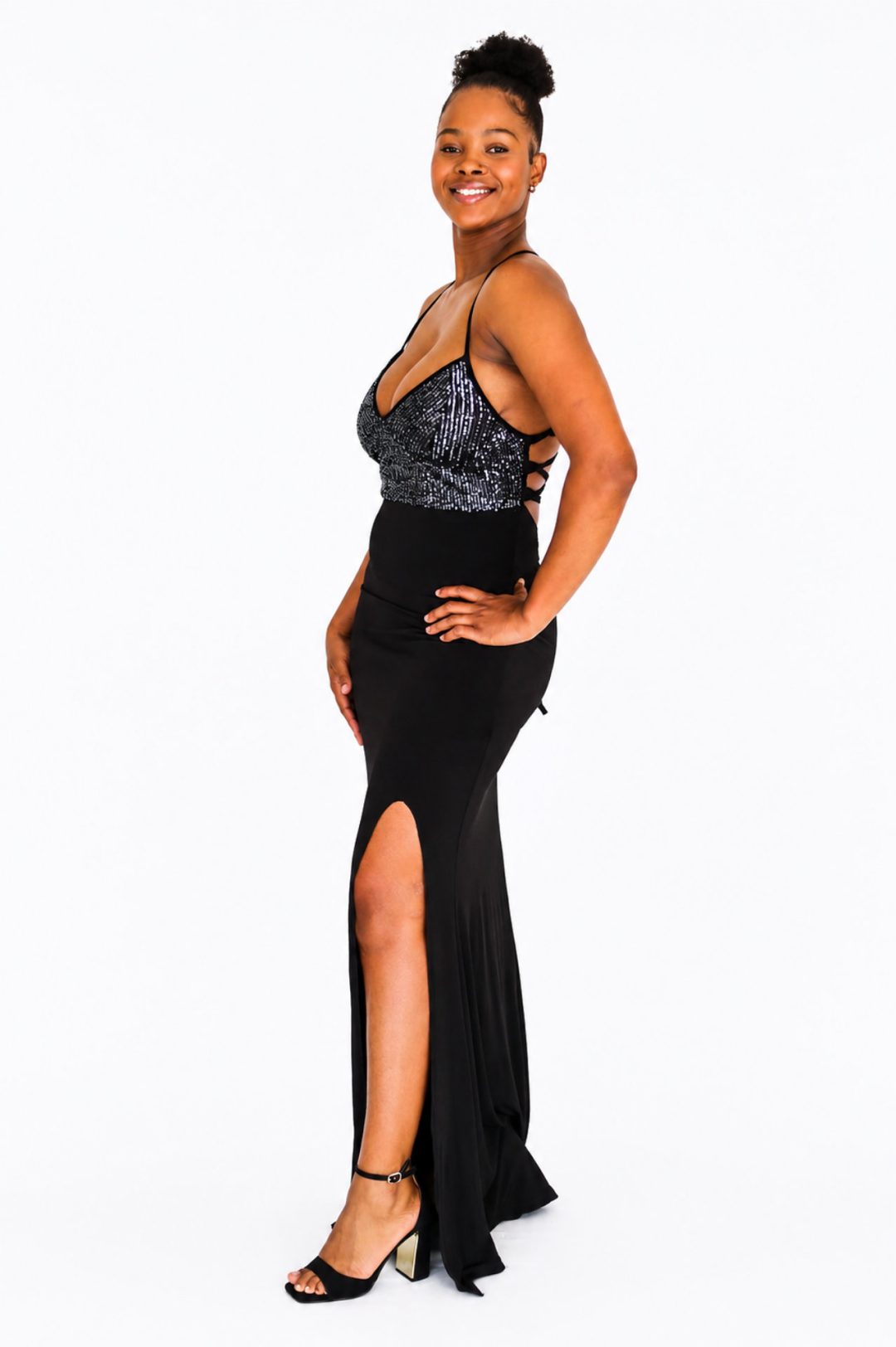 Sequin Top Maxi Dress