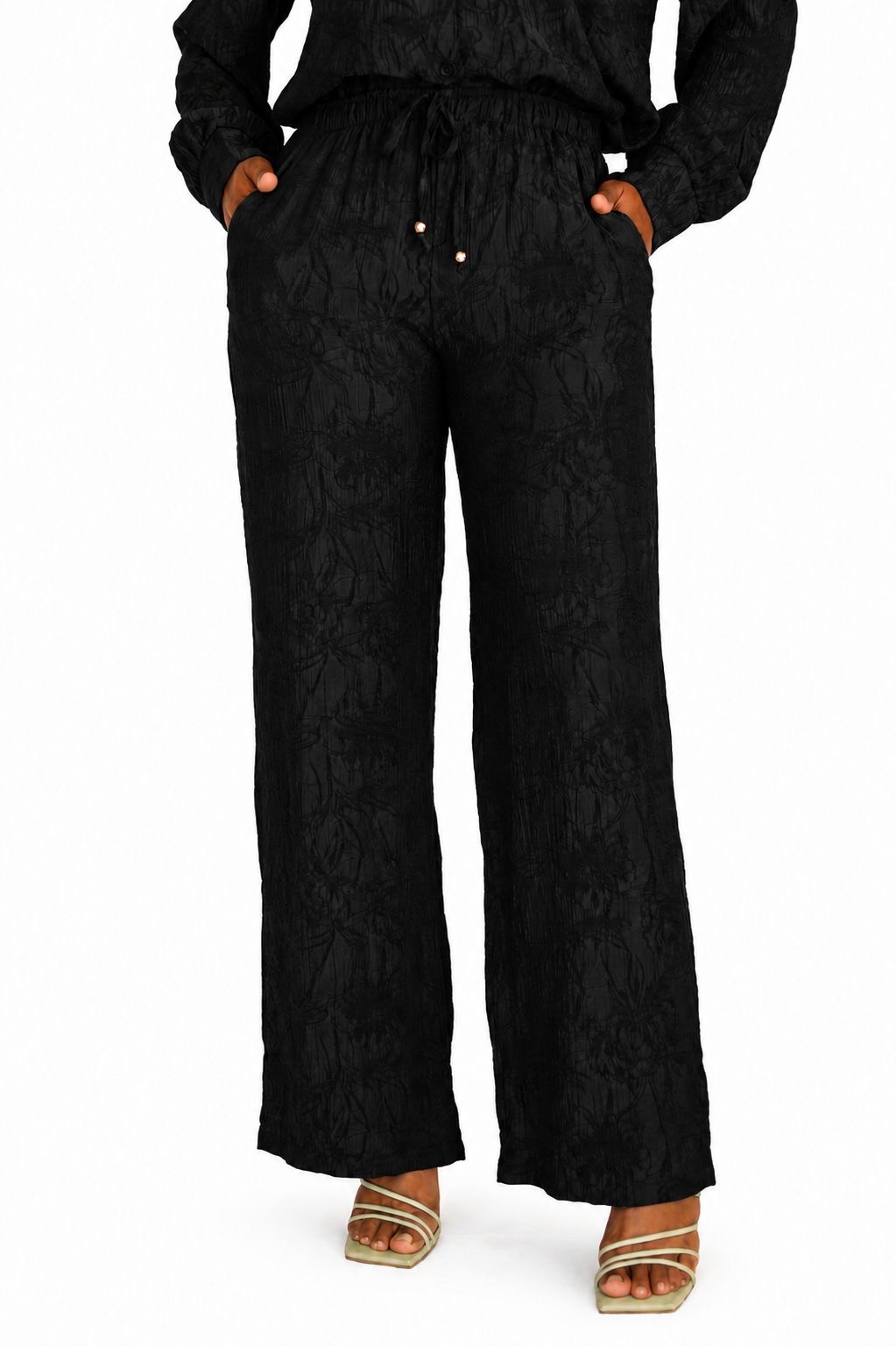 2 Piece Pants Set - Black