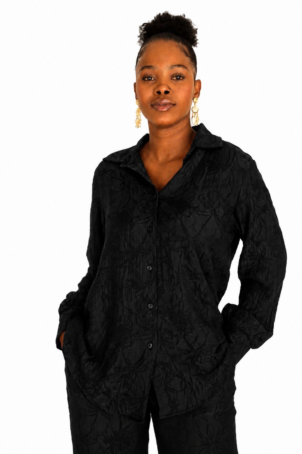 2 Piece Pants Set - Black